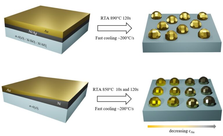 Published in Surfaces and Interfaces: The role of alloying on texture evolution and solid-state dewetting of thin metallic films